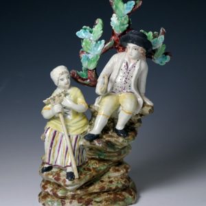 Staffordshire pottery figure group