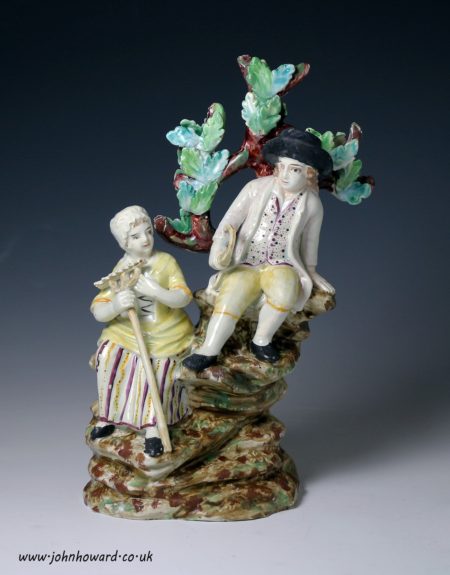 Staffordshire pottery figure group