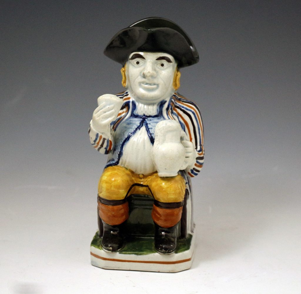 Postillion Prattware toby Jug English pottery early 19th century - John ...