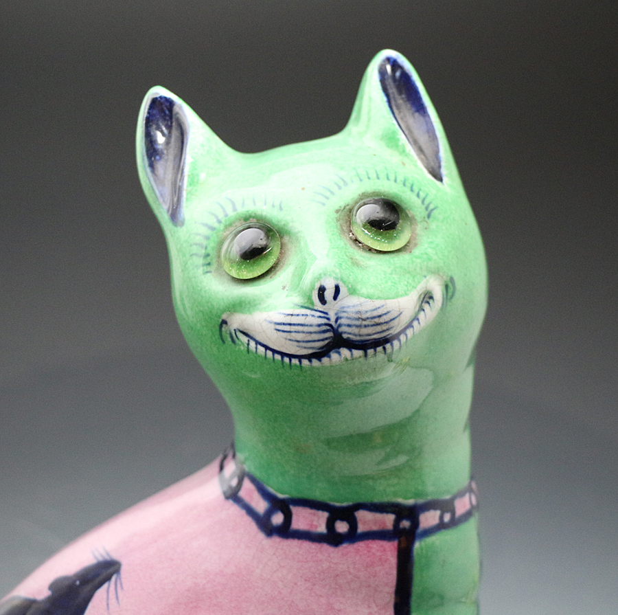 Staffordshire pottery figure of a cat in the Emile Galle style - John ...