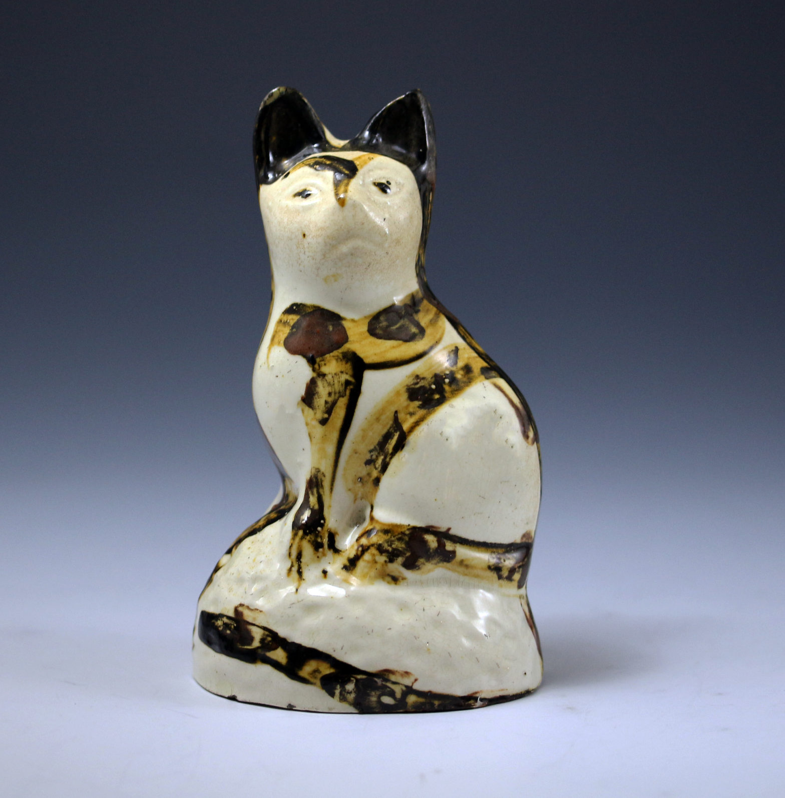 Antique English Pottery figure of a cat from the Bovey Tracey Pottery ...